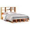 vidaXL Bookcase Bed without Mattress Wax Brown 150x200 cm Solid Wood