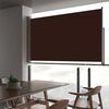 vidaXL Patio Retractable Side Awning 160x300 cm Brown