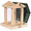 dobar Bird Feeder with Silo Wood Natural and Green