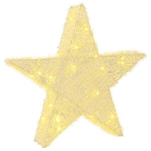 vidaXL 3D Christmas Star 50 LEDs Warm White 55 x 53.5 x 10 cm
