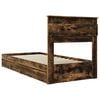 vidaXL Storage Bed with Drawer Smoked Oak 75 x 190 cm Engineered Wood