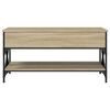 vidaXL Coffee Table Sonoma Oak 100x50x50 cm Engineered Wood and Metal