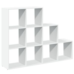 vidaXL Room Divider Bookcase 3-Tier White 137,5x29x103,5 cm Engineered Wood