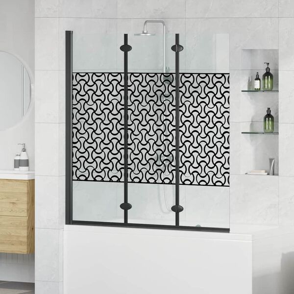 Shower Enclosure Black and Transparent 130 x 130 cm Tempered Glass