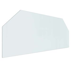 vidaXL Fireplace Glass Plate Transparent 120 x 50 cm Glass
