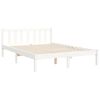 vidaXL Bed Frame without Mattress White 140x190 cm Solid Wood Pine