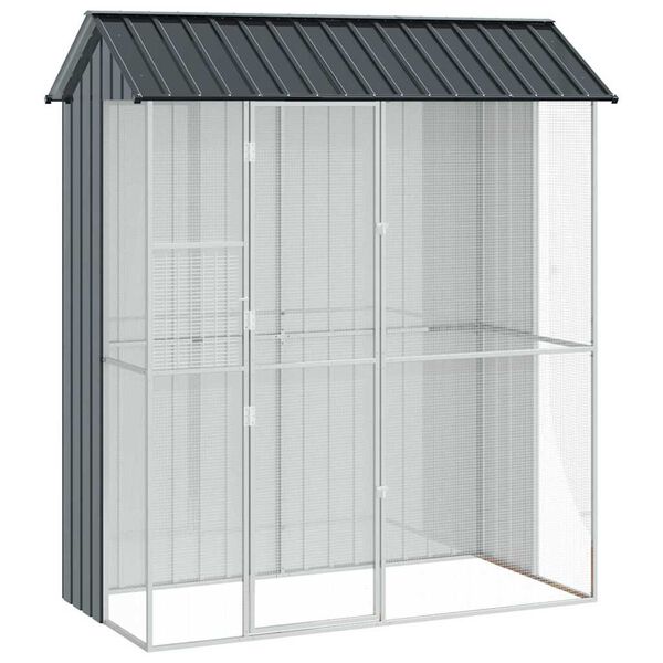 vidaXL Bird Cage Anthracite 215 x 110 x 247 cm Galvanised steel