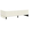 vidaXL Corner Bed Frame with Headboard Cream 90 cm x 190 cm Velvet