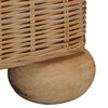 vidaXL Armchair with Cushions Natural Rattan