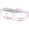 vidaXL Bed Frame without Mattress 80x200 cm Solid Wood Oak
