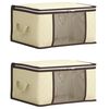 vidaXL Storage Box with Transparent Side Window 2 pcs Non-woven fabric