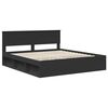 vidaXL Bed Frame with Headboard Black 180 x 200 cm Engineered wood