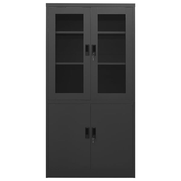 vidaXL Office Cabinet Anthracite 90x40x180 cm Steel