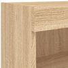 vidaXL 4 Piece TV Wall Units with LED Sonoma Oak Engineered Wood