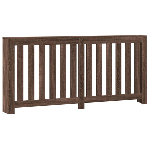 vidaXL Radiator Cover Brown Oak 175x20x82 cm Engineered Wood