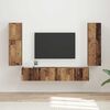 vidaXL TV Cabinet Set Wall-mounted 4 pcs Old Wood Engineered Wood