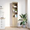 vidaXL Highboard Sonoma Oak 37.5x35x180 cm Engineered Wood