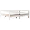 vidaXL Bed Frame with Headboard without Mattress White 180x200 cm Super King