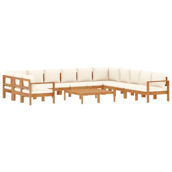 vidaXL 9 Piece Garden Sofa Set with Cushions Solid Wood Acacia
