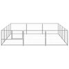 vidaXL Dog Kennel Silver 12 m&sup2; Steel