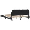 vidaXL Bed Frame without Mattress "Zadar" Black and White 160x200 cm Faux Leather