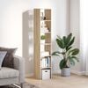 vidaXL Bookcases 2 pcs Stackable Sonoma Oak 30x30x80 cm Engineered Wood