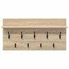 vidaXL Wall-Mounted Coat Rack with Shelf Sonoma Oak 80 x 40 x 12 cm