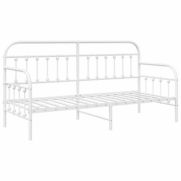 vidaXL Daybed Frame White 75 x 190 cm Powder-Coated Steel