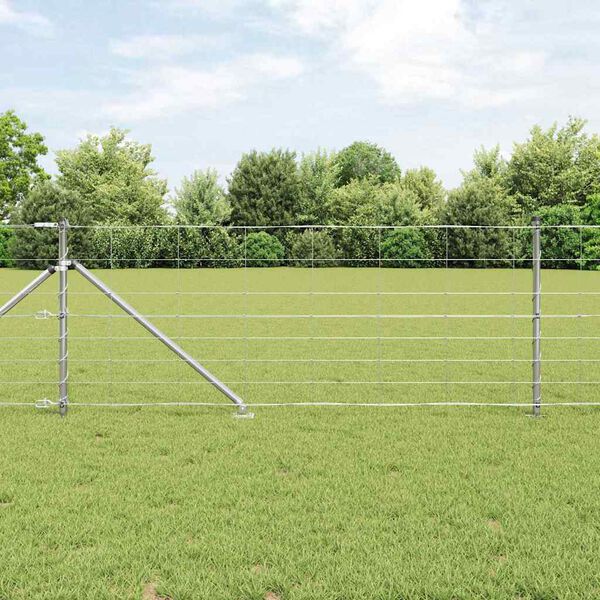 vidaXL Fence Post Galvanized 50 x 0.8 m Steel