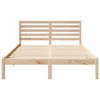 vidaXL Bed Frame with Headboard Brown 135 x 190 cm Solid Pine Wood