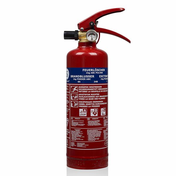 Smartwares Powder Fire Extinguisher BB1 1 kg Class ABC Steel 10.018.56