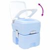 vidaXL Camping Toilet Manual Light Blue and White 41.5 x 36.5 x 42 cm