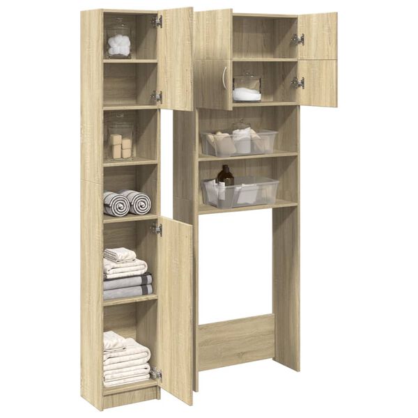 vidaXL Bathroom Furniture Set 2 pcs Sonoma Oak Engineered Wood