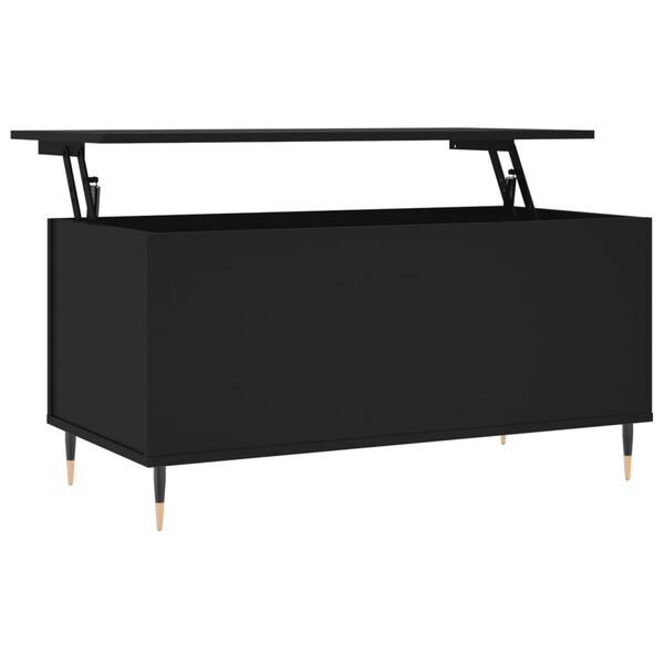 vidaXL Coffee Table Black 90x44.5x45 cm Engineered Wood