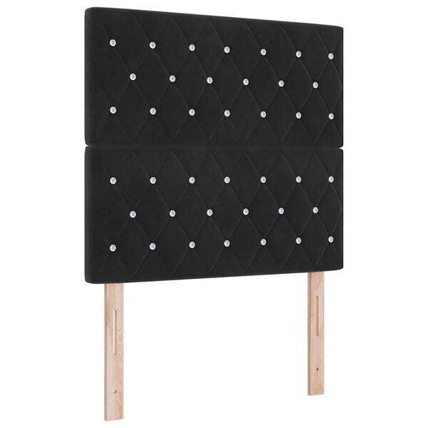vidaXL Headboard with Headboard Black 100 cm Faux Leather