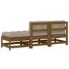 vidaXL 3 Piece Garden Lounge Set with Cushions Honey Brown Solid Wood