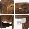 vidaXL TV Cabinet Set with Drawer FLORIN Smoked Oak Engineered Wood