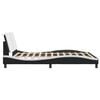 vidaXL Bed Frame without Mattress "Zadar" Black and White 160x200 cm Faux Leather