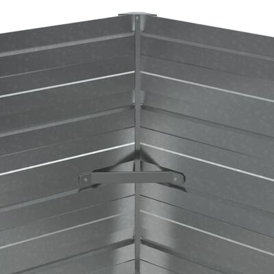 vidaXL Garden Raised Bed 129x45 cm Galvanized Steel Silver