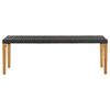 vidaXL Garden Bench 80 cm Poly Rattan Black