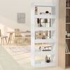 vidaXL Book Cabinet/Room Divider High Gloss White 60x30x166 cm Engineered Wood