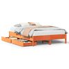 vidaXL Bed Frame without Mattress Wax Brown 160x200 cm Solid Wood Pine