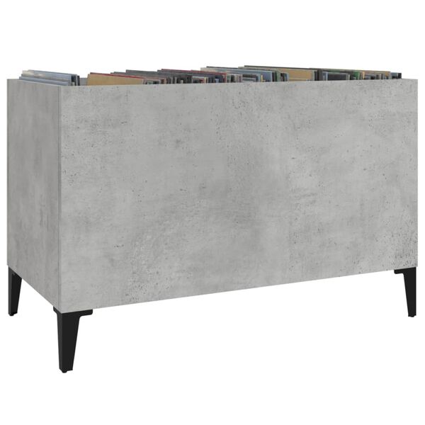 vidaXL Record Cabinet Concrete Grey 74.5x38x48 cm Engineered Wood