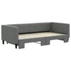 vidaXL Daybed with Trundle without Mattress Dark Grey 90x190 cm Single