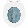 vidaXL Soft-Close Toilet Seat Blue 44 x 38 cm MDF board