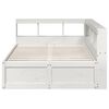 vidaXL Bookcase Bed without Mattress White 120x190cm Solid Wood Pine