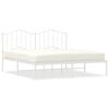 vidaXL Metal Bed Frame without Mattress with Headboard White 160x200cm