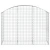 vidaXL Arched Gabion Basket 150x50x100/120 cm Galvanised Iron