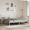 vidaXL Metal Replace Headboard White 200 cm