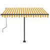 vidaXL Freestanding Manual Retractable Awning 350x250 cm Yellow/White